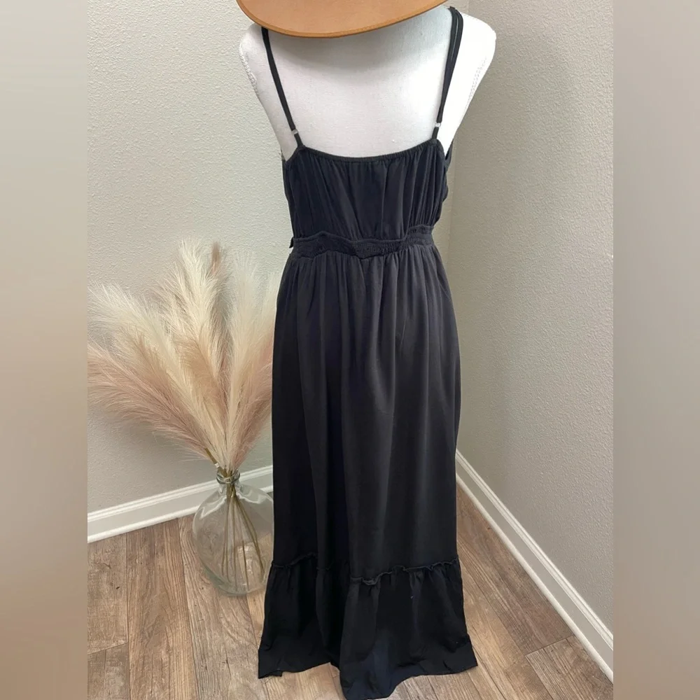 NEW Mainstrip - Black Fun Boho Vacation Destination Summer Maxi Dress - Picture 7 of 15